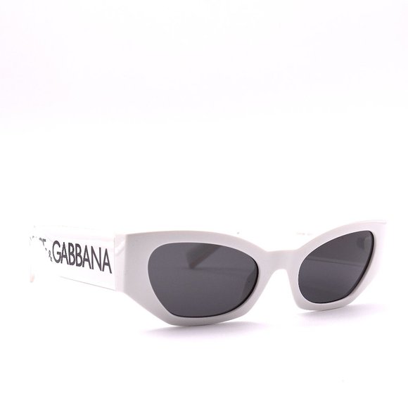 NEW DOLCE&GABBANA DG6186 331287 WHITE DARK GREY LENS AUTHENTIC SUNGLASSES - Picture 7 of 15